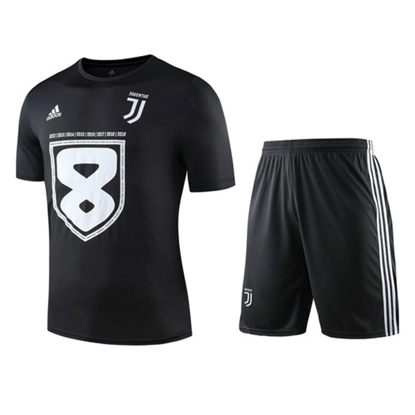 Trainingsshirt Juventus Komplett Set 2019-20 Schwarz Weiß Fussballtrikots Günstig